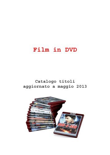 DVD film – al gennaio 2012 - Biblioteca civica di Rovereto