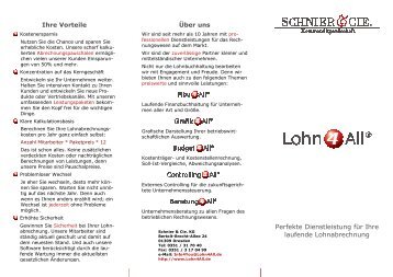 061103 S & C Lohn4All Flyer Unternehmen - Schnier & Cie. KG