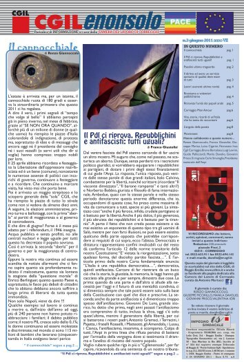 n° 3 giugno 2011 - CGIL REGGIO EMILIA
