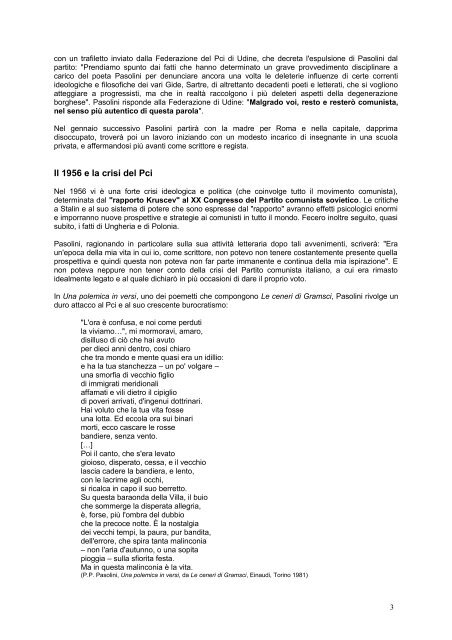 Scarica questa pagina in formato pdf - Pier Paolo Pasolini