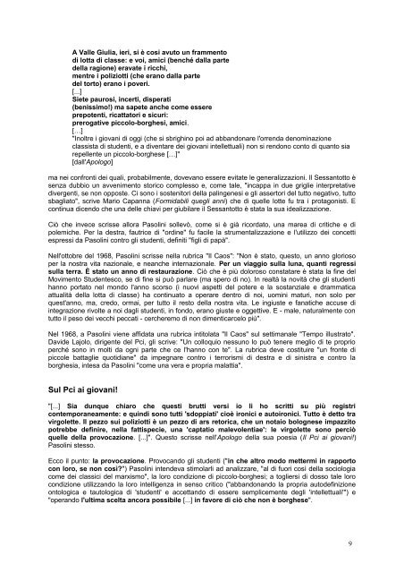 Scarica questa pagina in formato pdf - Pier Paolo Pasolini