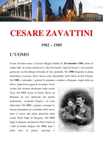 cesare zavattini : l'uomo e le opere - Lostatoperfetto.It