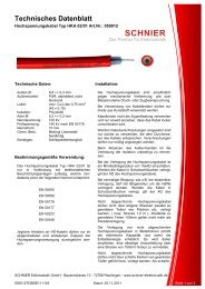 Technisches Datenblatt - SCHNIER Elektrostatik GmbH