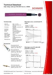 Technical Datasheet - SCHNIER Elektrostatik GmbH