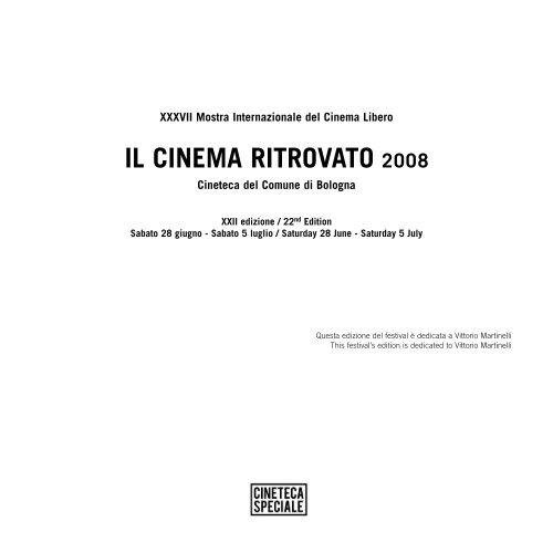 Catalogo - Cineteca di Bologna