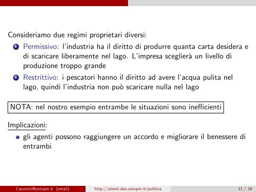 Lezione 4 - Dipartimento di Economia