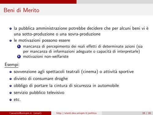 Lezione 4 - Dipartimento di Economia
