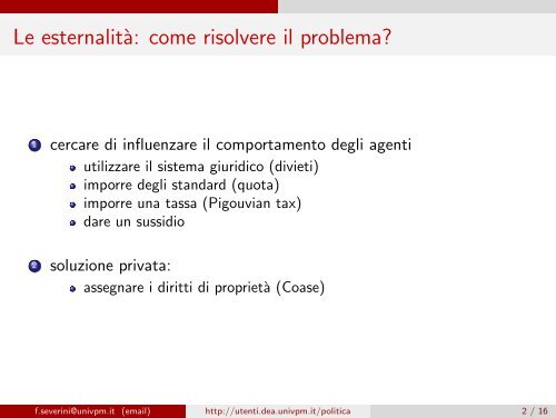 Lezione 4 - Dipartimento di Economia