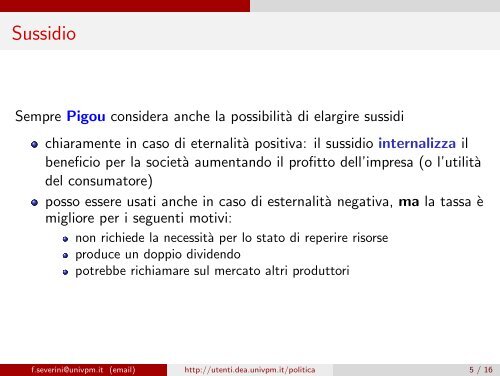 Lezione 4 - Dipartimento di Economia