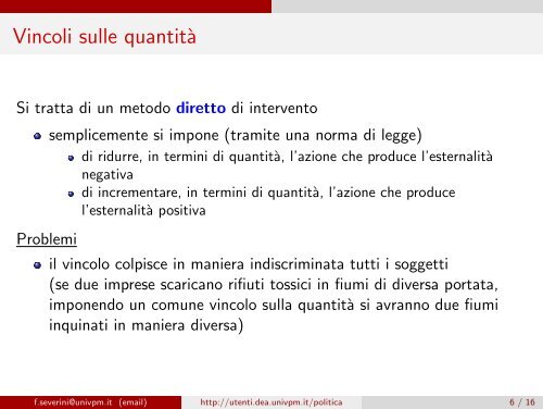 Lezione 4 - Dipartimento di Economia