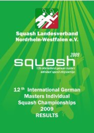 Ergebnisse - 1. Squash Club Beindersheim