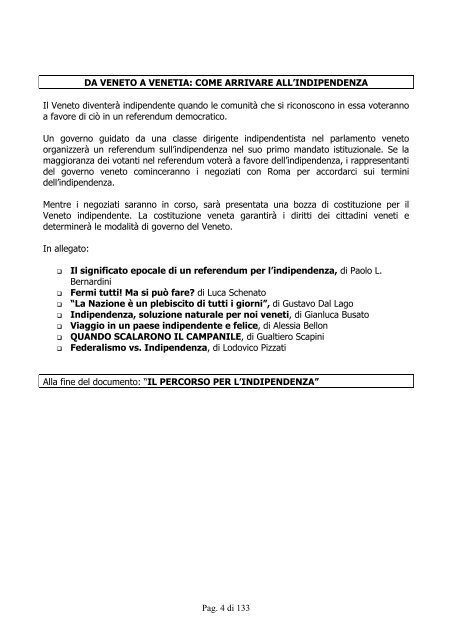 documento programmatico - PNV. Press News Veneto