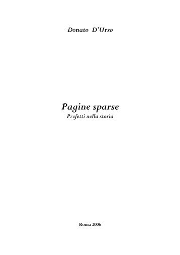 Donato D'Urso - Pagine sparse-Prefetti nella storia - Scuola ...