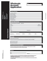 Wholesale Account Application - American Apparel