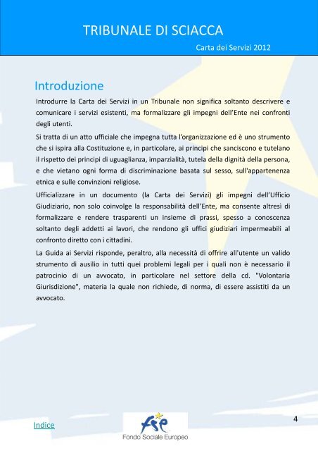 Scarica la Carta dei Servizi del Tribunale di Sciacca