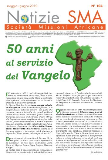 50 anni al servizio del Vangelo - Società Missioni Africane