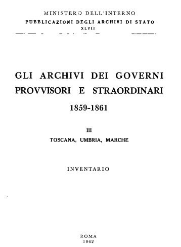 toscana, umbria, marche - Sistema Archivistico nazionale