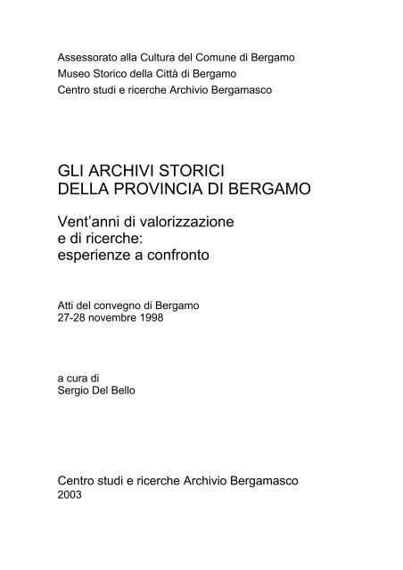 Download - Archivio Bergamasco