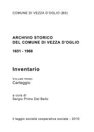 Inventario - Comune di Vezza d'Oglio