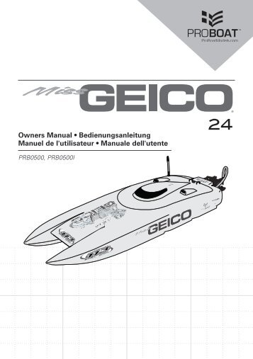 Owners Manual • Bedienungsanleitung Manuel de l ... - Pro Boat