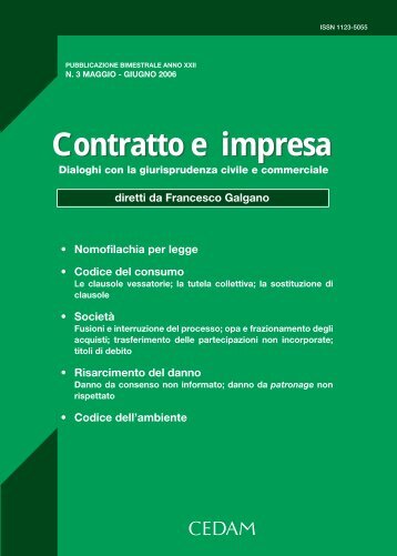 Contratto e impresa - Cedam