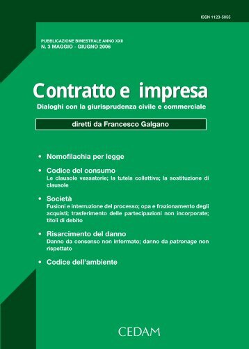 Contratto e impresa - Cedam