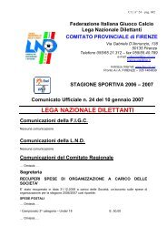 LEGA NAZIONALE DILETTANTI - Figc - Comitato Regionale Toscana