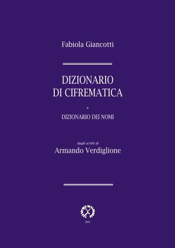 Abstract - Dizionario di cifrematica