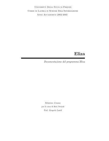 Documentazione del programma Eliza