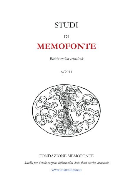 scarica il pdf - Fondazione Memofonte