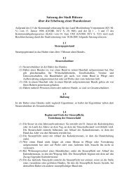 Satzung der Stadt Bützow über die Erhebung einer Hundesteuer