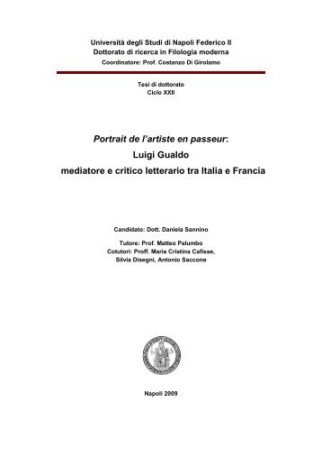 Luigi Gualdo - FedOA - Università degli Studi di Napoli Federico II
