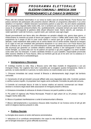 programma elettorale elezioni comunali - Comune di Brescia