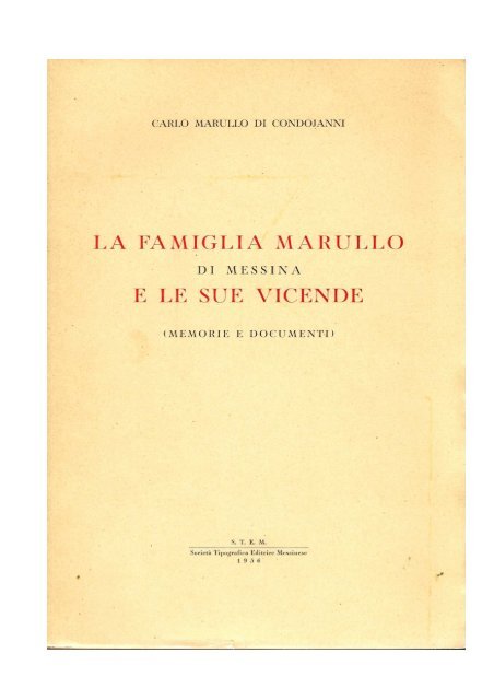 il libro - Carlo Marullo di Condojanni