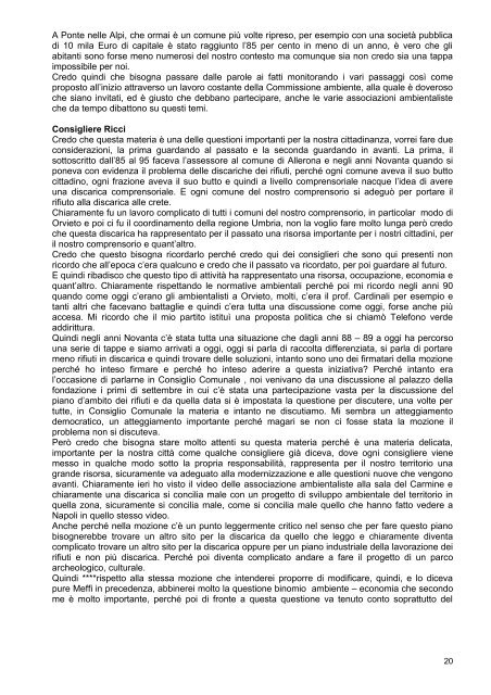 seduta ordinaria del 20 dicembre 2010 - Comune di Orvieto