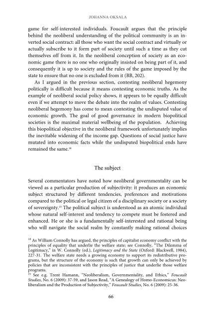 Foucault, Biopolitics, and Governmentality