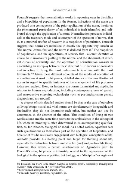 Foucault, Biopolitics, and Governmentality