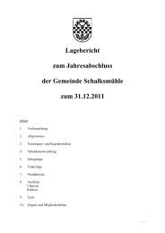 Lagebericht zum Jahresabschluss der Gemeinde ... - in Schalksmühle