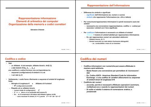 Codifica dei numeri