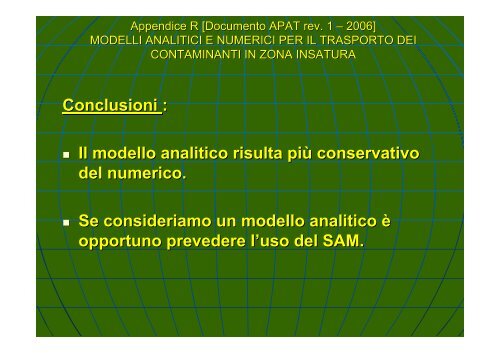 Concentrazione Rappresentativa alla Sorgente - Università degli ...