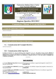 Stagione Sportiva 2012/2013 Comunicato Ufficiale N°31 del 06/02 ...
