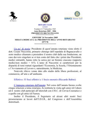 Cesare Nuccorini - Rotary Club Lugo