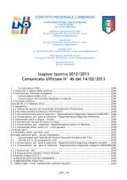 Comunicato Ufficiale N° 46 del 14/02/2013 - Lariosport