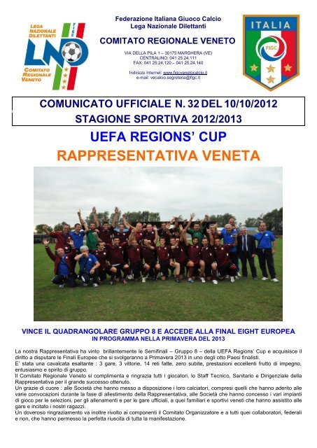 RAPPRESENTATIVA VENETA - FIGC Veneto