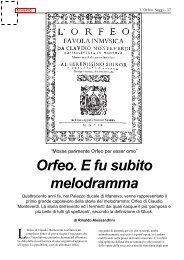 Saggi. Orfeo. E fu subito melodramma - Bimestrale di musica