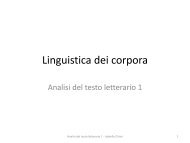 Linguistica dei corpora - Alphabit.net