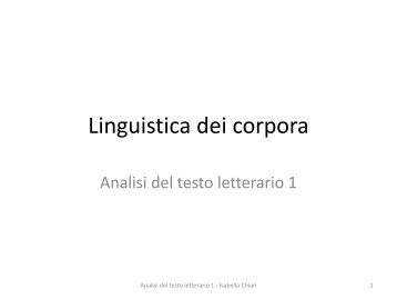 Linguistica dei corpora - Alphabit.net