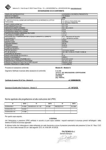 Manuale Istruzioni LPR/5 - Italtecnica Srl