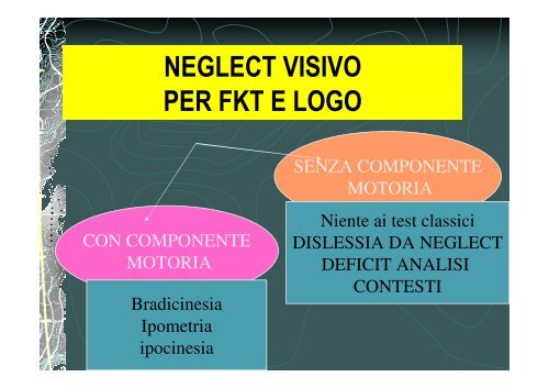 PARTICOLARITA' E TRATTAMENTO DEL NEGLECT