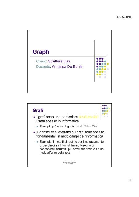 Graph - Dipartimento di Informatica ed Applicazioni